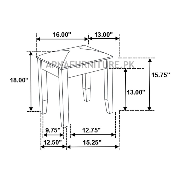 Buy Gemma Vanity Stool at Best Price Online in Pakistan on Apnafurniture.pk
