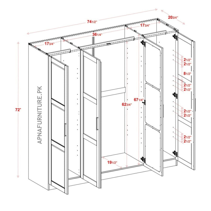 Buy William Cupboard at Best Price Online in Pakistan on Apnafurniture.pk