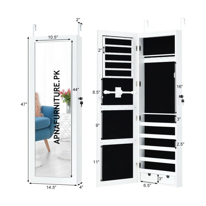 Buy Damon Jewelry Cabinet with Mirror at Best Price Online in Pakistan on Apnafurniture.pk