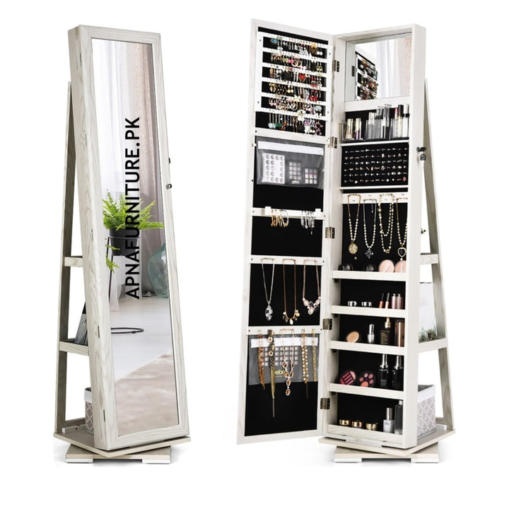 Dexter Jewelry Cabinet with Mirror Apnafurniture.pk Jewelry Cabinet with Mirror