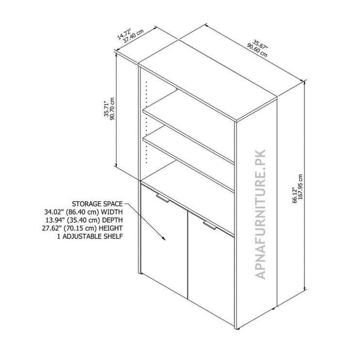 Buy Alfred Bookshelf at Best Price Online in Pakistan on Apnafurniture.pk