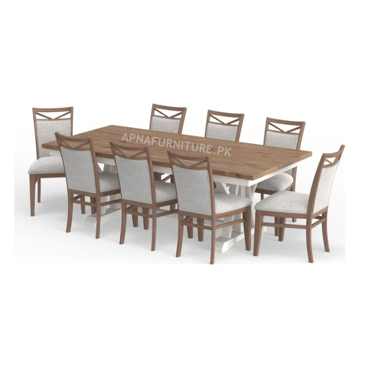 Buy Xenia Eight Seater Dining Table Set at Best Price Online in Pakistan on Apnafurniture.pk