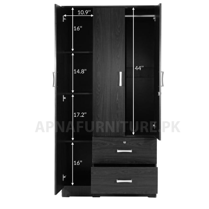 Buy Grant Three Door Wardrobe at Best Price Online in Pakistan on Apnafurniture.pk