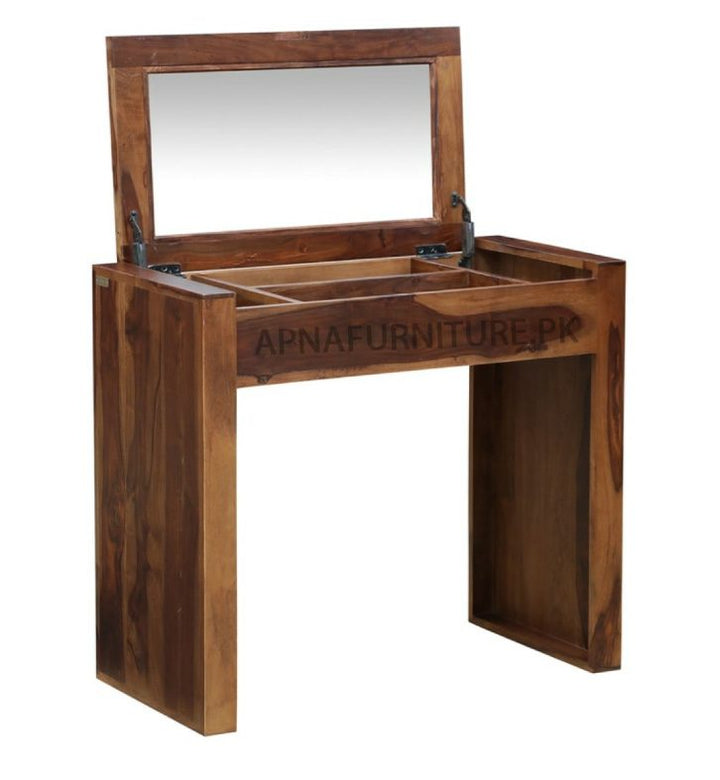 Kian Dressing Table (Sheesham Wood Veneer with Wood Polish) Apnafurniture.pk Dressing Table