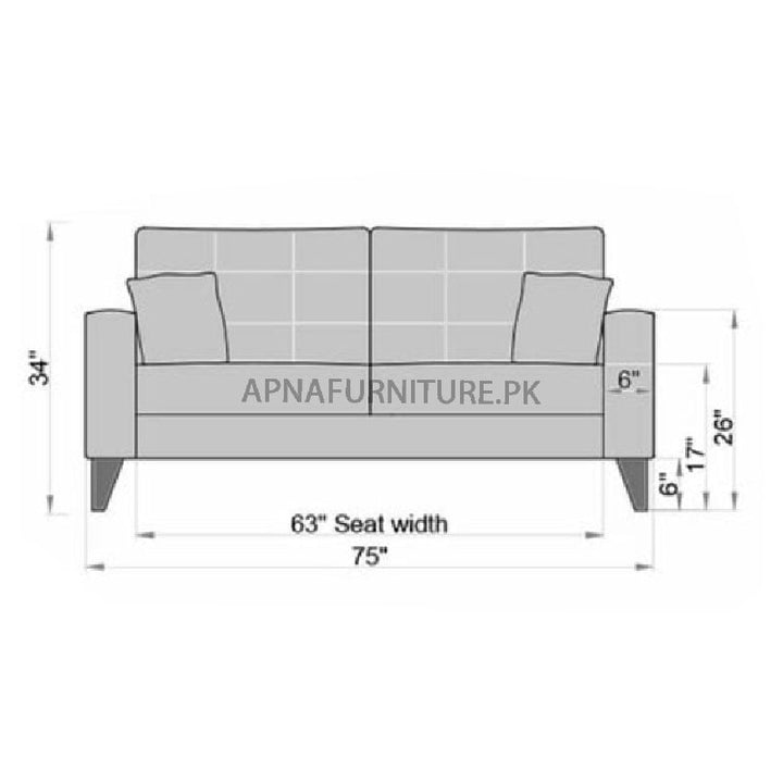Buy Jane Three Seater Sofa at Best Price Online in Pakistan on Apnafurniture.pk