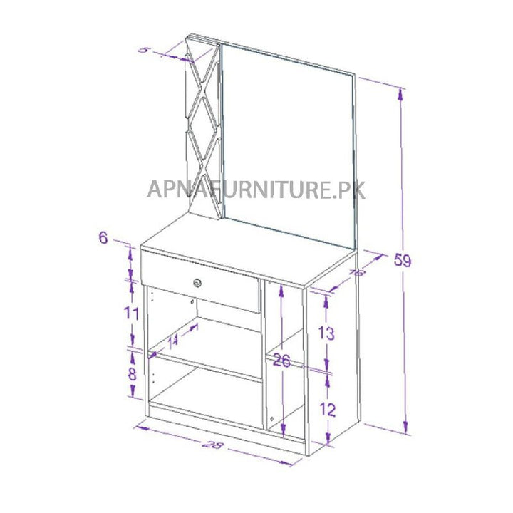 Buy Harper Dressing Table at Best Price Online in Pakistan on Apnafurniture.pk