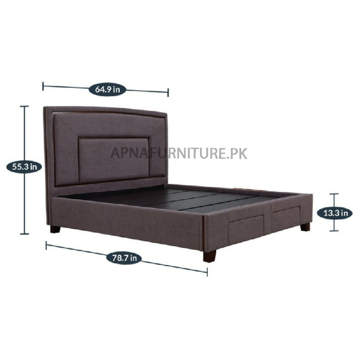 Buy Quinn Upholstery Storage Double Bed at Best Price Online in Pakistan on Apnafurniture.pk