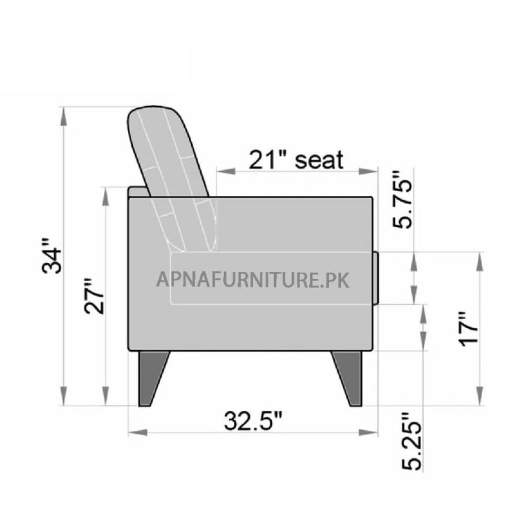 Buy Macy Single Sofa at Best Price Online in Pakistan on Apnafurniture.pk