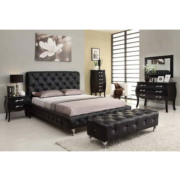 Buy King Size Wooden Bed Set (with Puffy and Chest of Drawers) at Best Price Online in Pakistan on Apnafurniture.pk