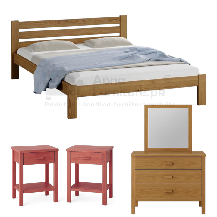 Buy Sirine Double Bed Set 5 Piece at Best Price Online in Pakistan on Apnafurniture.pk (Pakistan)