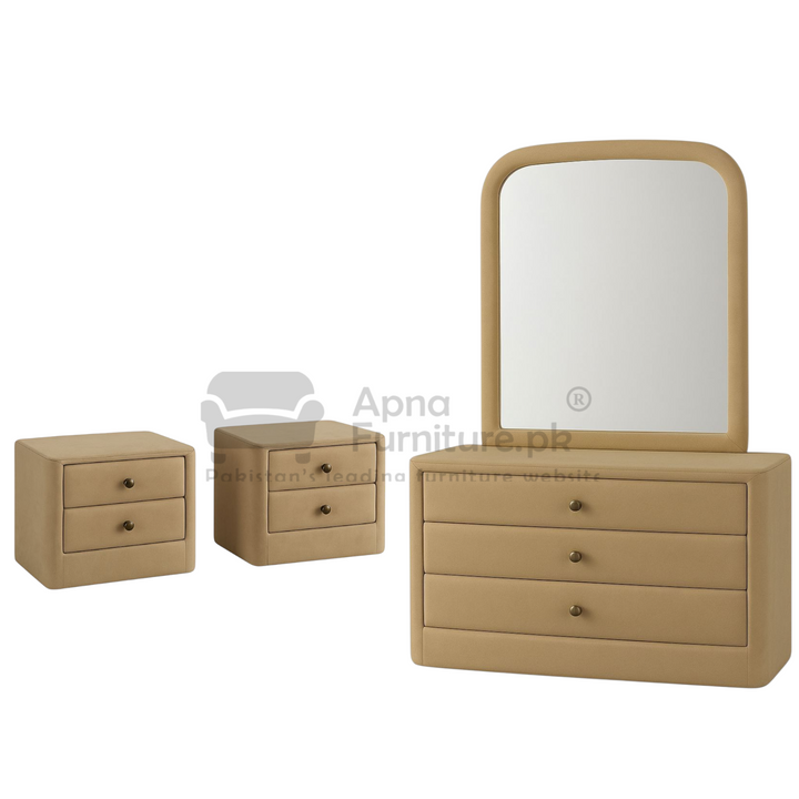 Buy Soline Round Double Bed Set at Best Price Online in Pakistan on Apnafurniture.pk (Pakistan)