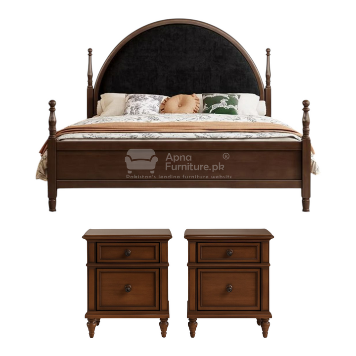 Buy Cherry Double Bed Set (5 Piece) at Best Price Online in Pakistan on Apnafurniture.pk (Pakistan)