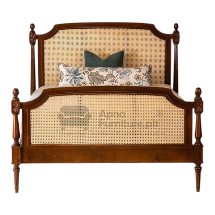 Buy Maya Rattan Double Bed Set 5 Piece at Best Price Online in Pakistan on Apnafurniture.pk (Pakistan)