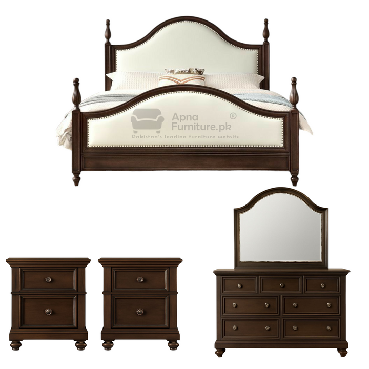 Buy Samar Double Bed Set 5 Piece at Best Price Online in Pakistan on Apnafurniture.pk (Pakistan)