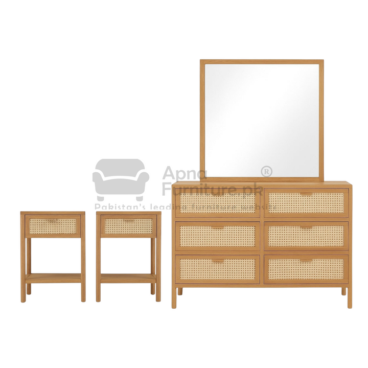 Buy Enver 5 Piece Rattan Bed Set at Best Price Online in Pakistan on Apnafurniture.pk (Pakistan)