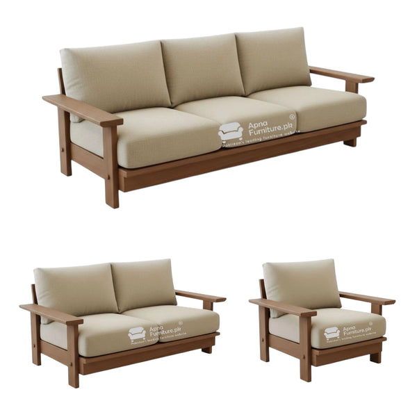 Elegant Sofa Set in 100% Solid Wood