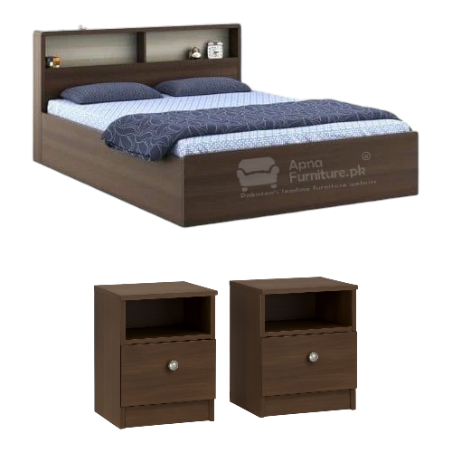 Buy Nina 5 Piece Double Bed Set at Best Price Online in Pakistan on Apnafurniture.pk (Pakistan)