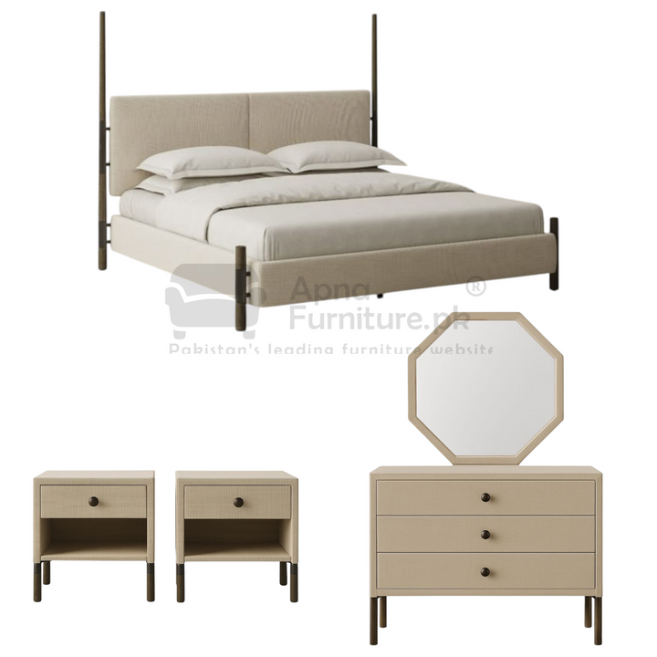 Buy Panther Double Bed Set (5 piece) at Best Price Online in Pakistan on Apnafurniture.pk (Pakistan)