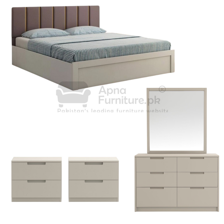 Buy Gul 5 Piece Bedroom Set at Best Price Online in Pakistan on Apnafurniture.pk (Pakistan)