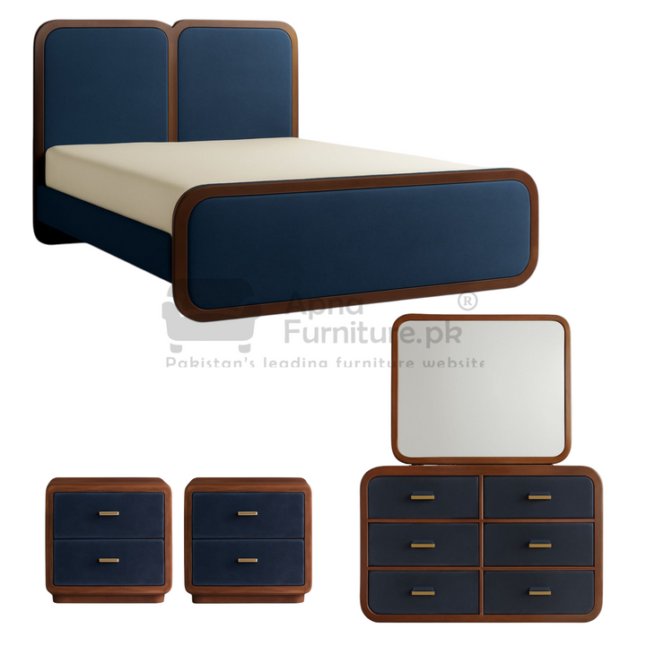 Buy Rania Double Bed Set 5 Piece at Best Price Online in Pakistan on Apnafurniture.pk (Pakistan)