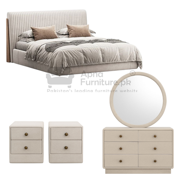 Buy Rim Double Bed Set 5 Piece at Best Price Online in Pakistan on Apnafurniture.pk (Pakistan)