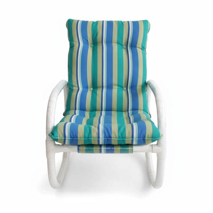 Chair with striped cushions 