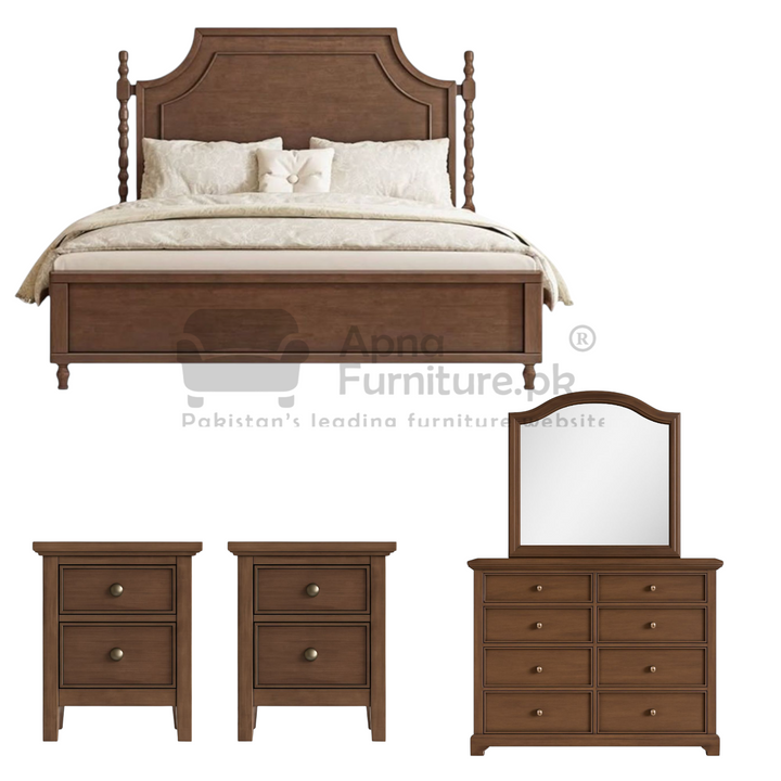 Buy Mert Double Bed Set (5 piece) at Best Price Online in Pakistan on Apnafurniture.pk (Pakistan)