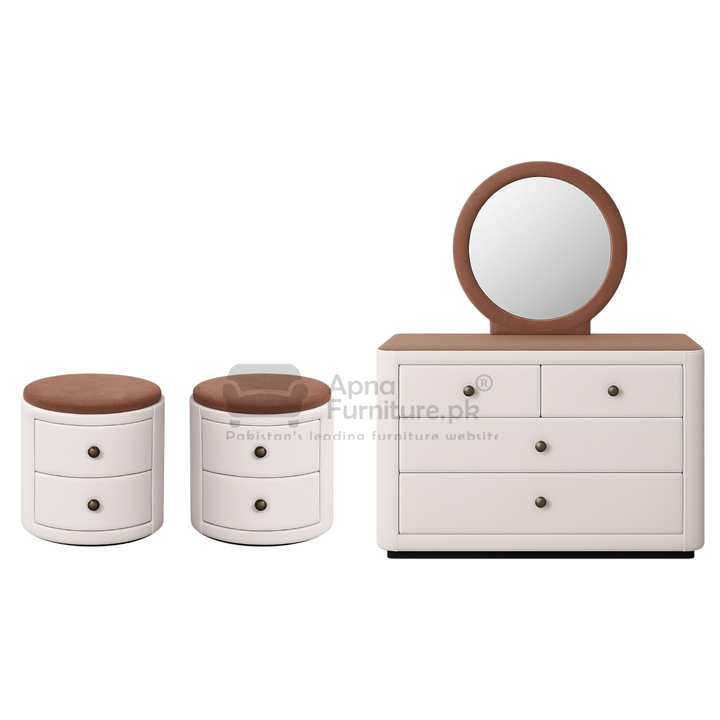 Buy Sabine Round Bed Set at Best Price Online in Pakistan on Apnafurniture.pk (Pakistan)