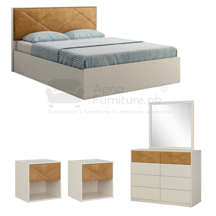 Buy Ethem Double Bed Set at Best Price Online in Pakistan on Apnafurniture.pk (Pakistan)