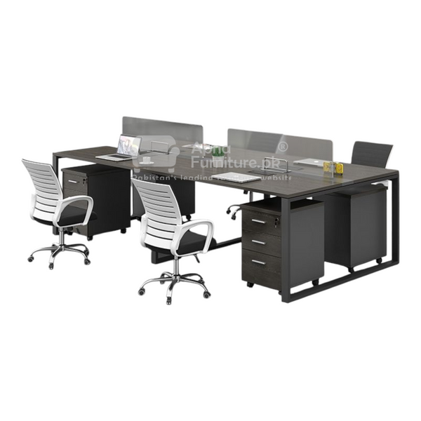 Buy Rex Workstation with Storage Drawers (4 Persons - 8 x 4 ft) at Best Price Online in Pakistan on Apnafurniture.pk (Pakistan)