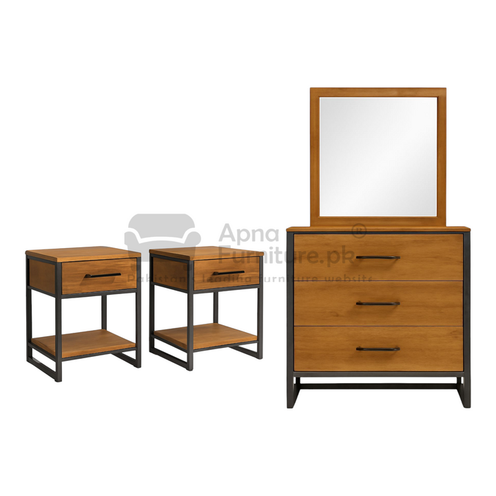 Buy Maya Iron Double Bed Set 5 Piece at Best Price Online in Pakistan on Apnafurniture.pk (Pakistan)