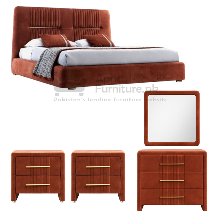 Buy Luxus Bedroom Set (5 piece) at Best Price Online in Pakistan on Apnafurniture.pk (Pakistan)