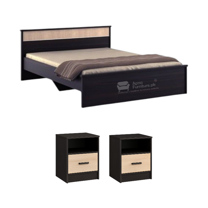 Buy Yuz 5 Piece Double Bed Set at Best Price Online in Pakistan on Apnafurniture.pk (Pakistan)