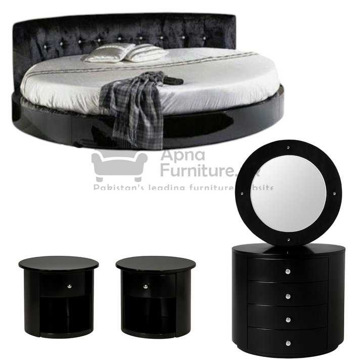 Buy Orchard Round Bed Set (5 Piece) at Best Price Online in Pakistan on Apnafurniture.pk (Pakistan)