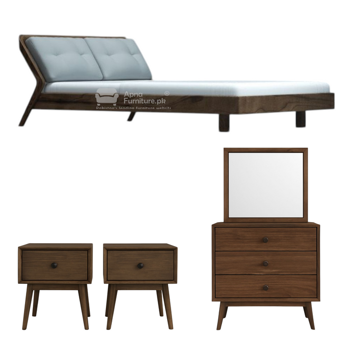 Buy Ziya Double Bed Set (5 piece) at Best Price Online in Pakistan on Apnafurniture.pk (Pakistan)