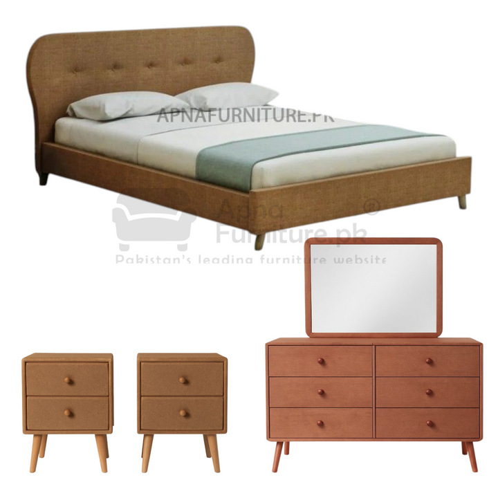 Buy Nida 5 Piece Bed Set at Best Price Online in Pakistan on Apnafurniture.pk (Pakistan)