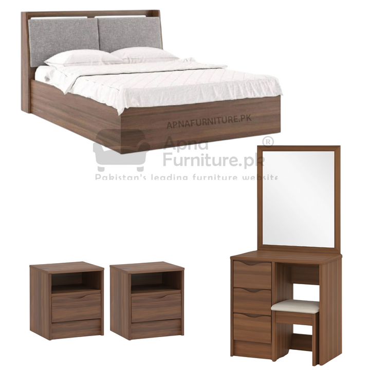 Buy Sevil Bed Set (6 Piece) at Best Price Online in Pakistan on Apnafurniture.pk (Pakistan)