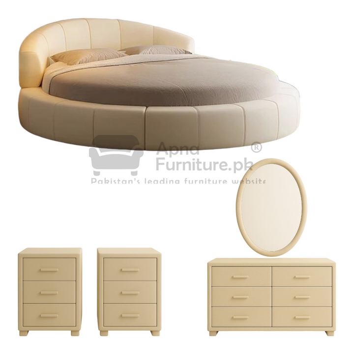 Buy Gardenia Round Bed Set at Best Price Online in Pakistan on Apnafurniture.pk (Pakistan)