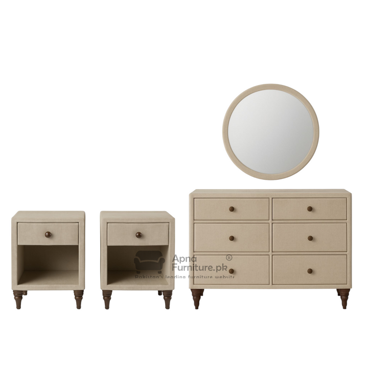 Buy Cinta Double Bed Set 5 Piece at Best Price Online in Pakistan on Apnafurniture.pk (Pakistan)