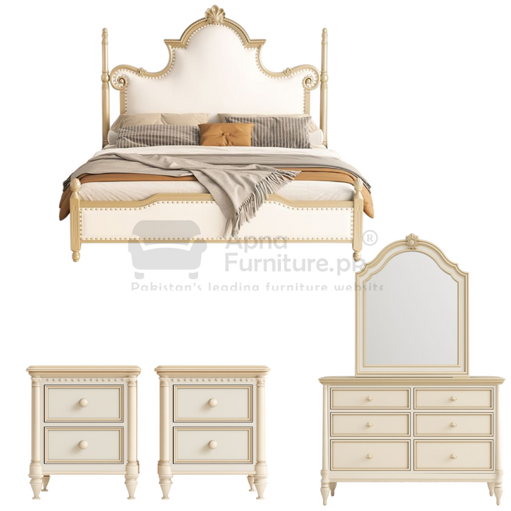 Buy Sahar Double Bed Set (5 Piece) at Best Price Online in Pakistan on Apnafurniture.pk (Pakistan)