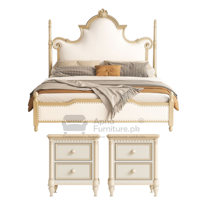 Buy Sahar Double Bed Set (5 Piece) at Best Price Online in Pakistan on Apnafurniture.pk (Pakistan)