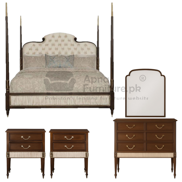 Buy Giselle Double Bed Set (5 Piece) at Best Price Online in Pakistan on Apnafurniture.pk (Pakistan)