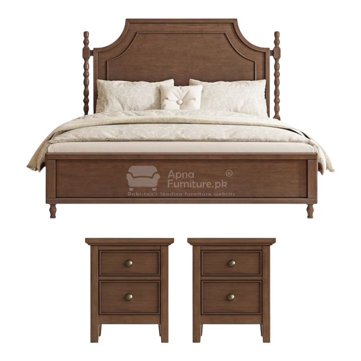 Buy Mert Double Bed Set (5 piece) at Best Price Online in Pakistan on Apnafurniture.pk (Pakistan)