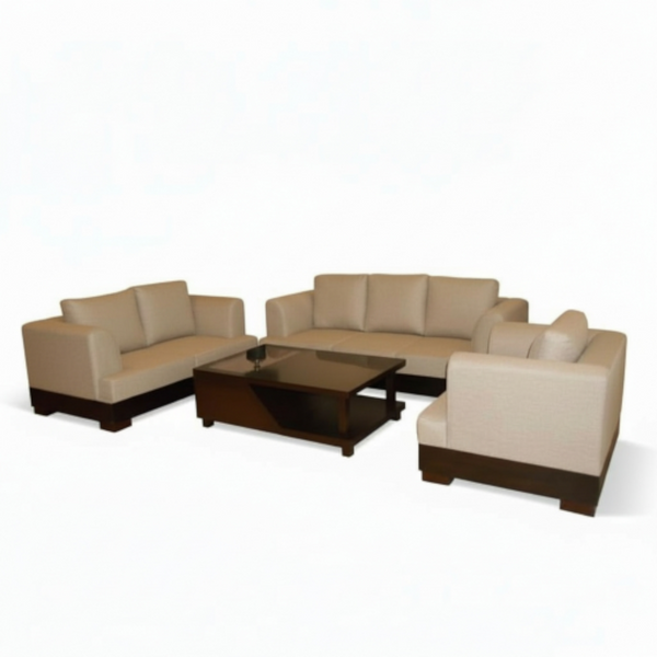 Six Seater Sofa Set with Center Table