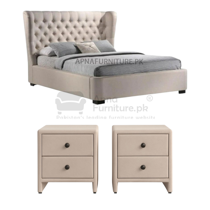 Buy Ela Double Bed Set 5 Piece at Best Price Online in Pakistan on Apnafurniture.pk (Pakistan)