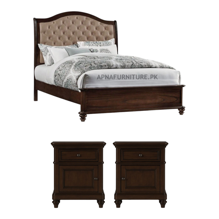 Buy Rafeef Double Bed Set 5 Piece at Best Price Online in Pakistan on Apnafurniture.pk (Pakistan)