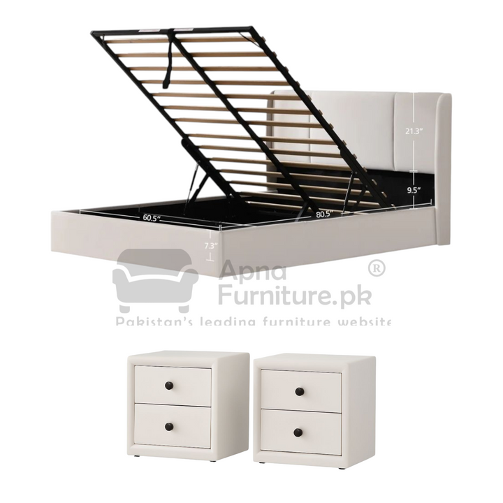 Buy Dima Double Bed Set (5 Piece) at Best Price Online in Pakistan on Apnafurniture.pk (Pakistan)