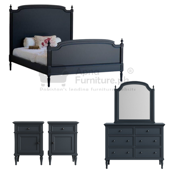 Buy Yasmin Double Bed Set 5 Piece at Best Price Online in Pakistan on Apnafurniture.pk (Pakistan)