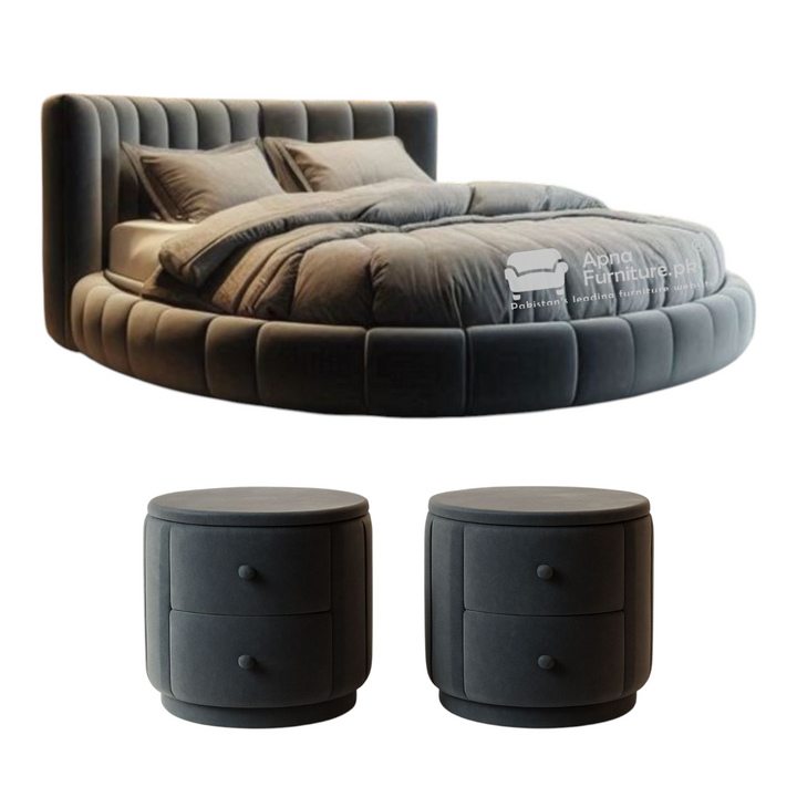 Buy Nectar Round Bed Set (5 Piece) at Best Price Online in Pakistan on Apnafurniture.pk (Pakistan)