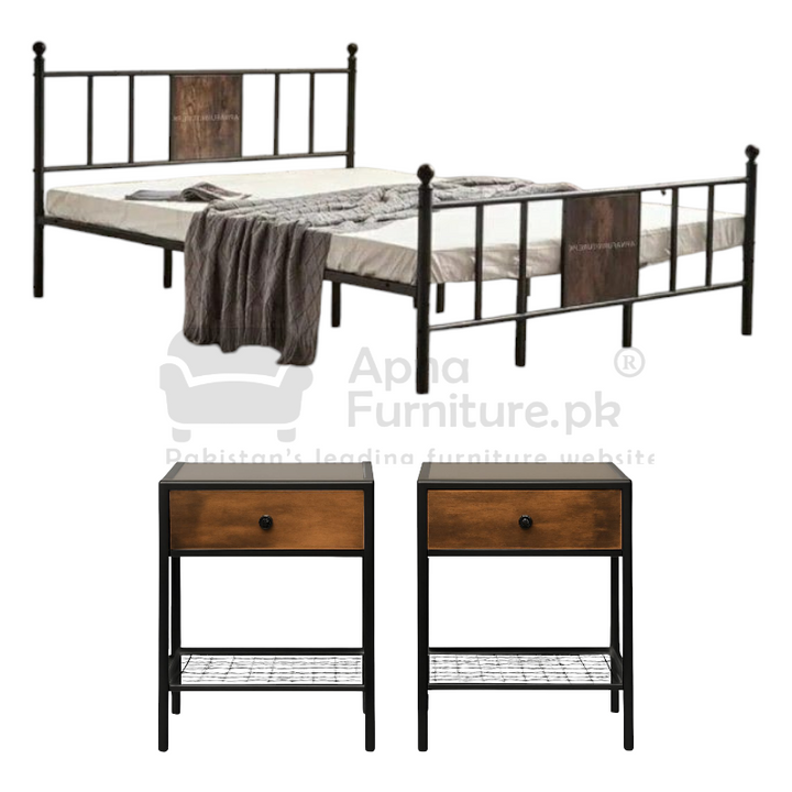Buy Demir 5 Piece Iron Bed Set at Best Price Online in Pakistan on Apnafurniture.pk (Pakistan)